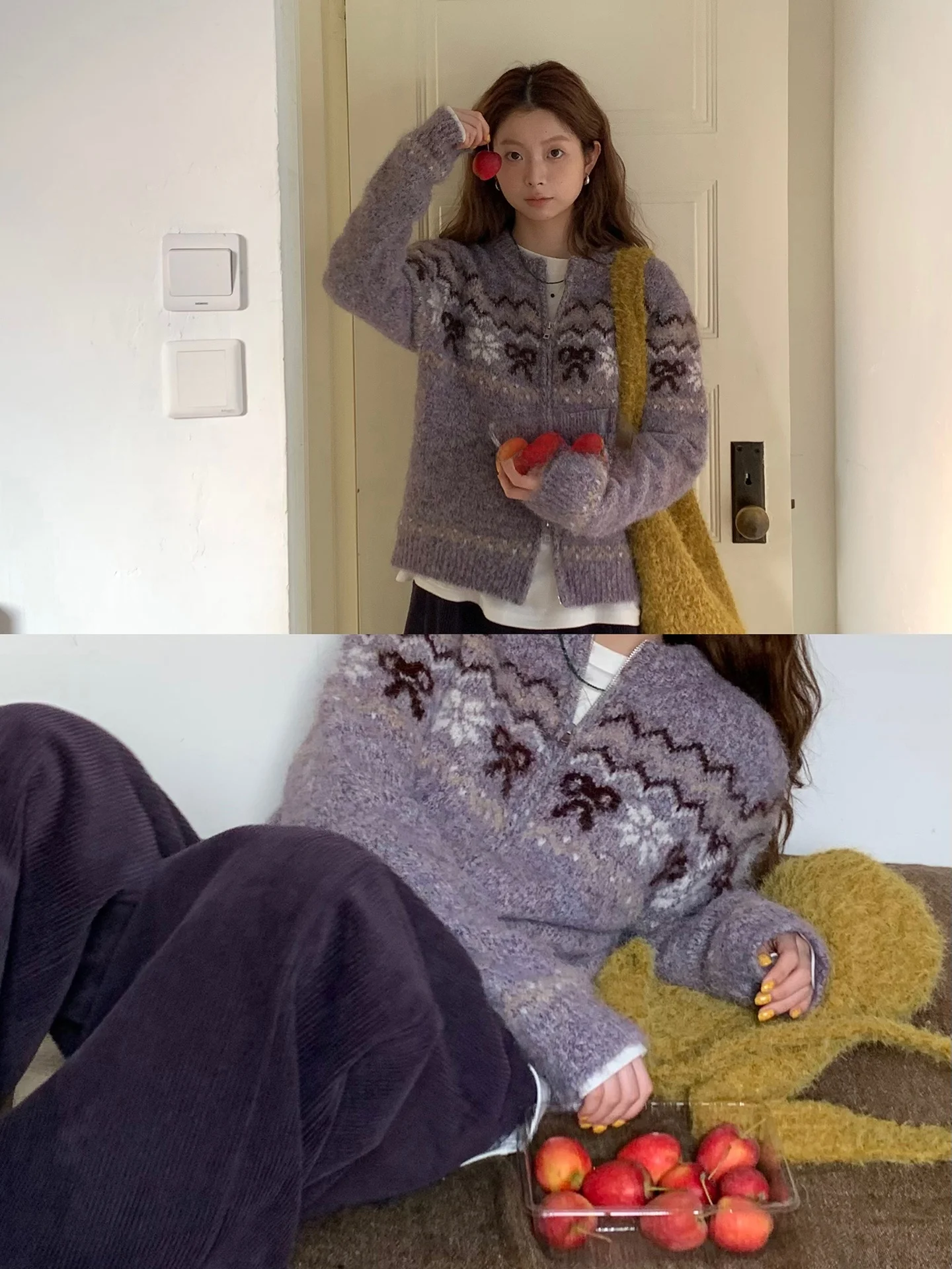 

Уникальный вязаный кардиган для женщин: элегантный осенне-зимний свитер-жакет прямого кроя для повседневной носки, модный, из полиэстера.