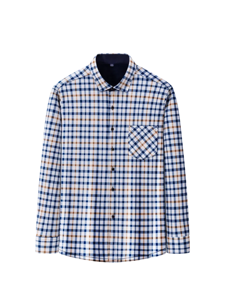 Men's double-sided fleece shirt, thickened for winter, comfortable, versatile, fashionable, for streetwear and casual wear.