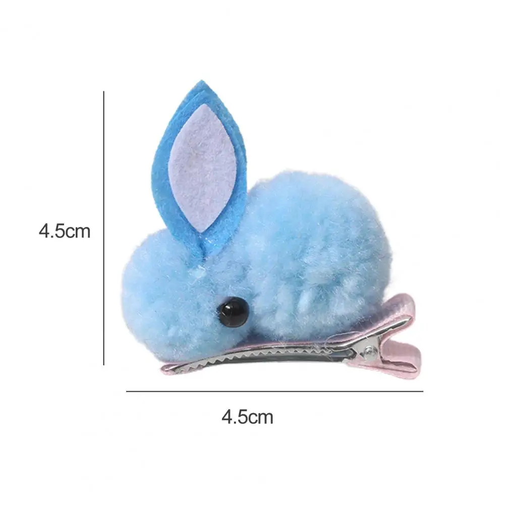 2Pcs Cute Bunny Hairpins Kids Plush Bunny Hairpins Headband Korean Children Hair Clips Sweet Girls Hairpins Hair Accessories