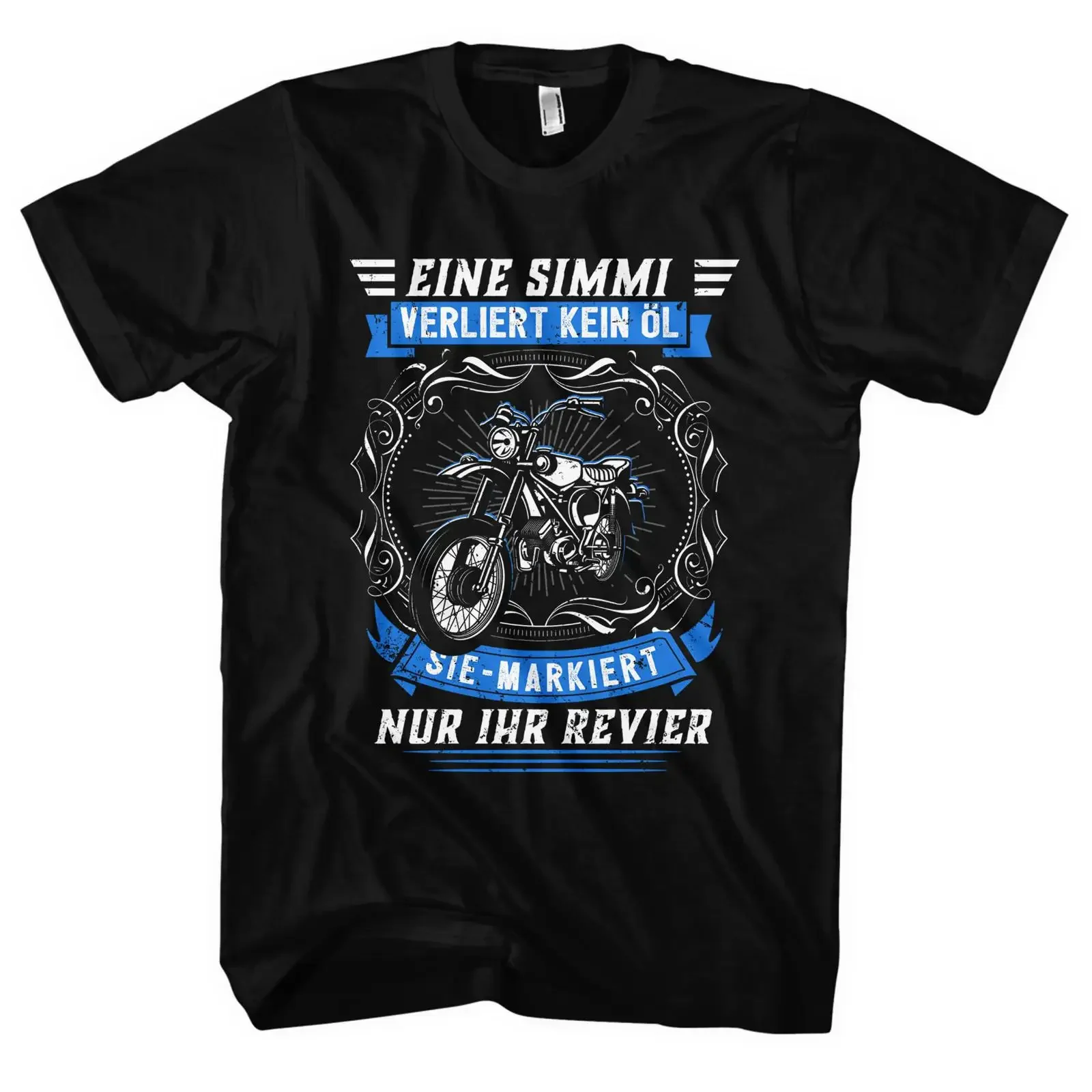 Men's Simson S51 Moped Funny T Shirt East Germany DDR Retro Biker Mark Territory Casual vintage Washed Breathable Versatile