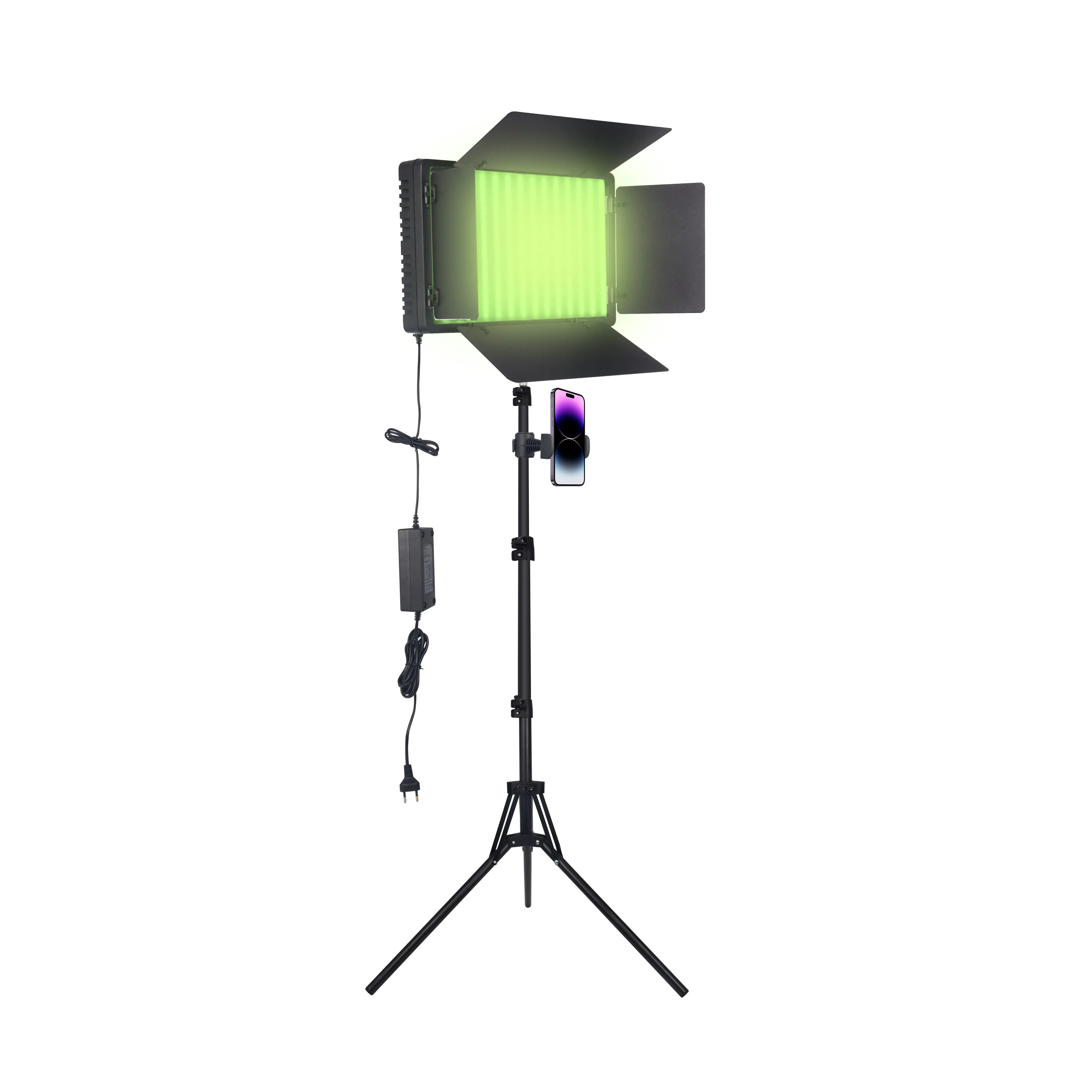 for RGB U600 40W LED Photography Shooting Video Fill Light Panel Kit 3200-5500K with Live Studio Tripod