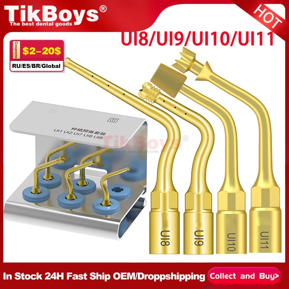 Dental Piezosurgery Tips Bone Cutting Sinus Lifting Implant Ul1 UI2 UI3 UI4 UI5 UI9 UI10 UI11 Surgery Tip for Mectron Woodpecker
