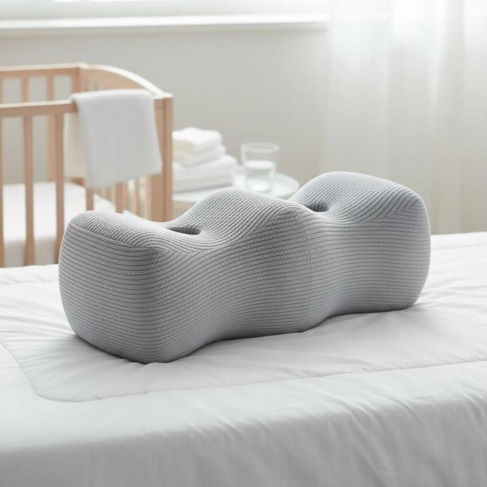 Memory Foam Knee Soft Cushion and Resilient Memory Foam Leg Pillow Breathable Contoured Leg Rest Cushion for Women, Sleeping, view 5