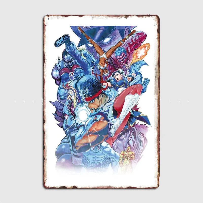 Cammie Chun-Li Street Fighter Cage Retro Posters Metal Sign Poster Football Club Bar Bedroom Wall Home Decor Room Decoration