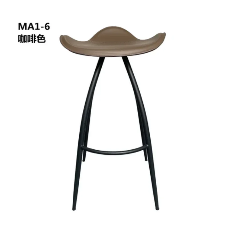 Nordic Luxury High Chair Accent Counter Balcony Aesthetic Modern Designer Bar Stools Metal Legs Bedroom Cadeira Bar