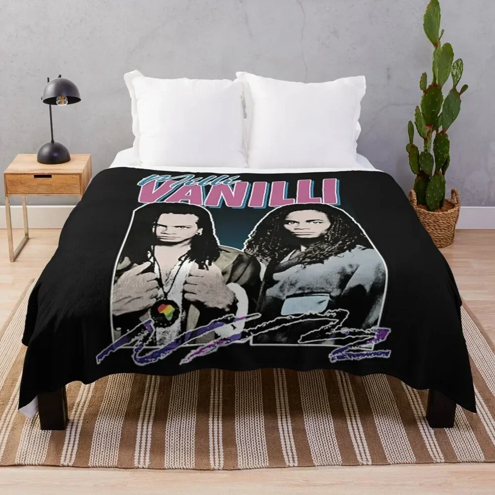 

Milli Vanilli T-ShirtMilli Vanilli - 80's Fanart Aesthetic Design Tribute Throw Blanket Wrinkle Resistant Lightweight Blanket