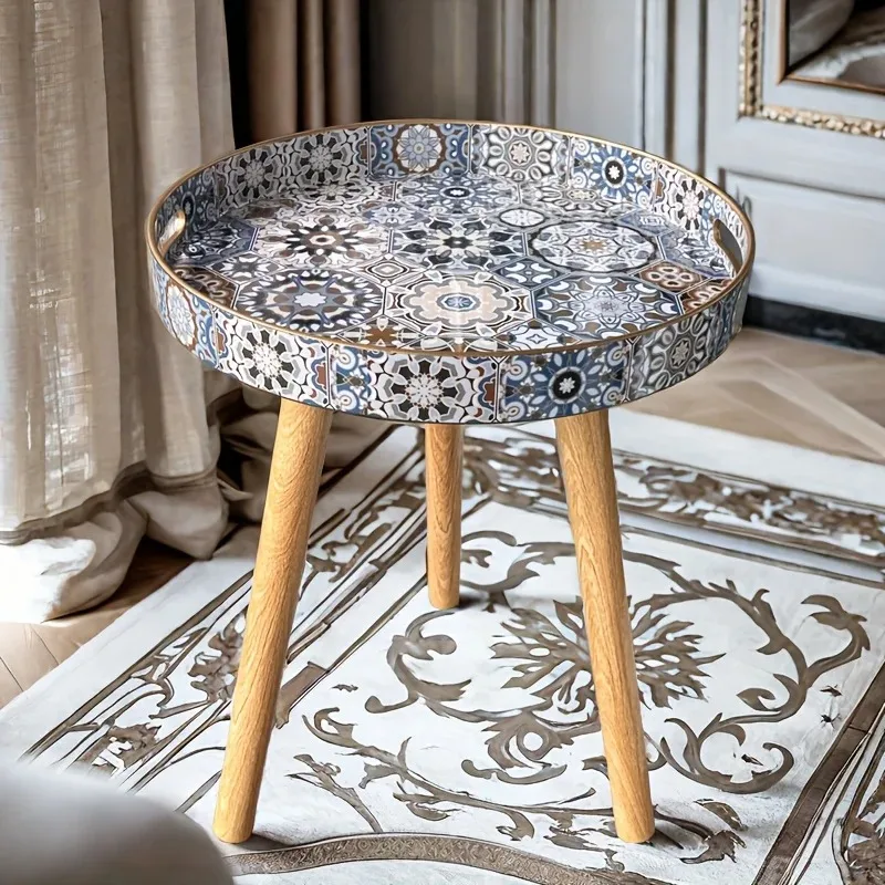 Wooden Tray With Detachable Legs,Versatile Bohemian-style Coffee Table With Tray Design,Perfect For Coffee,Tea