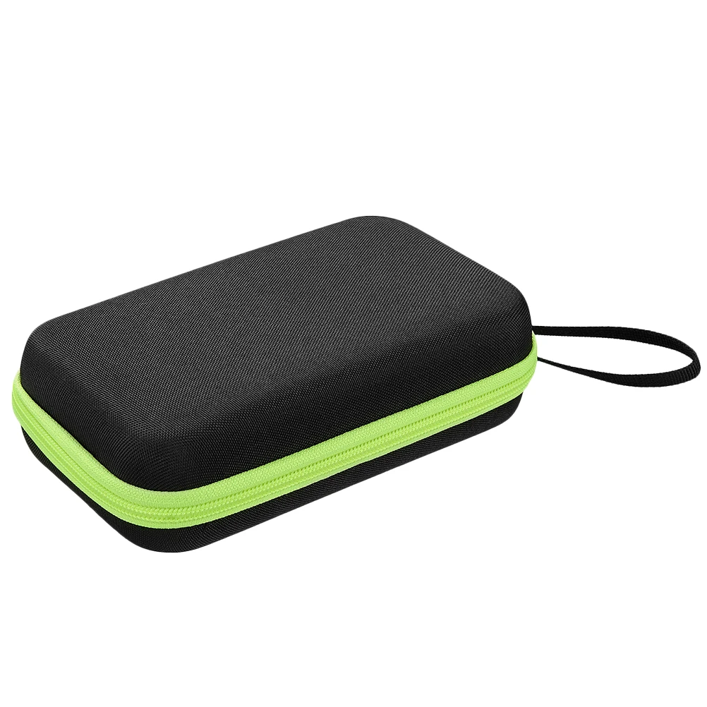 

EVA Forehead Thermometer Storage Bag Shockproof Wear Resistant Compact Lanyard Green Travel Thermometer Case Protective