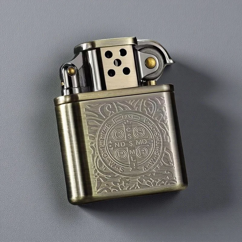 ZORRO ولاعة الكيروسين 506 نموذج قسطنطين مادة النحاس الرجعية طحن عجلة أخف اكسسوارات السجائر