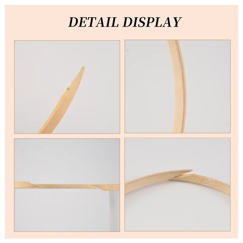 

HGSW-Dream Bamboo Rings,Wooden Circle Round Catcher DIY Hoop For Flower Wreath House Garden Plant Decor Hanging Basket