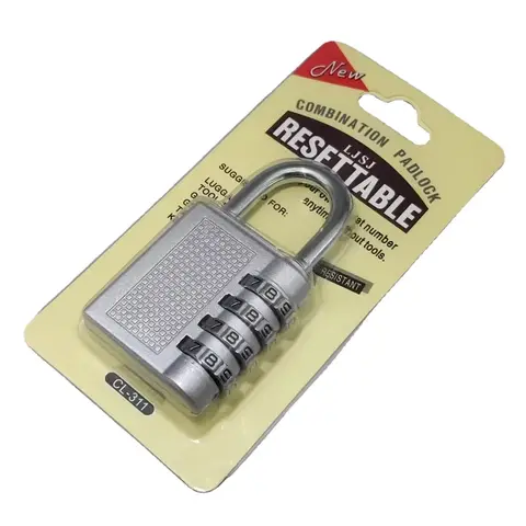 4-cijferig combinatiehangslot Zwaar uitgevoerd weerbestendig Code Resetbaar Verwisselbaar slot Buitengebruik voor veilig deurkast
