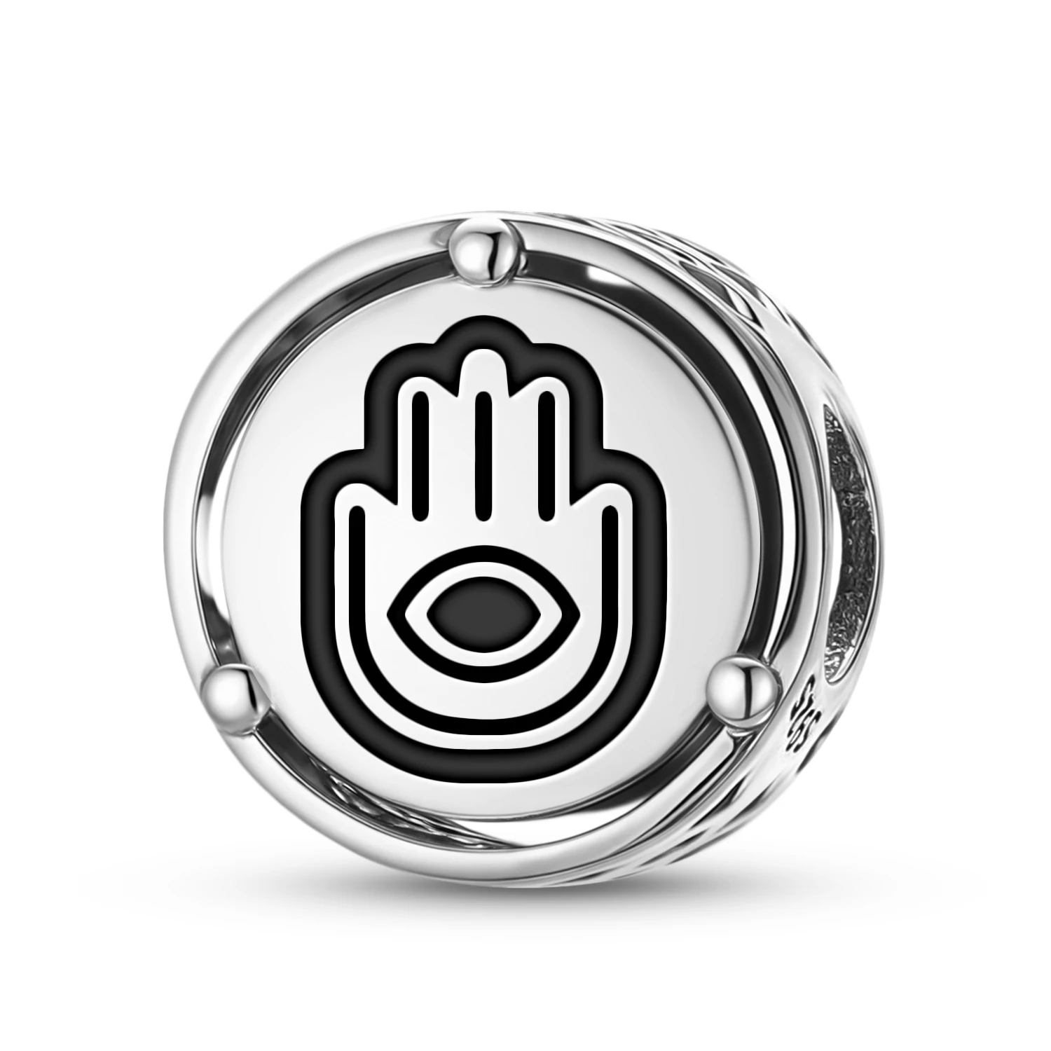 Islam Hamsa hand 925 Sterling Silver Symbol Charm Fit Original Bracelet Diy Jewelry Accessories Family Bead