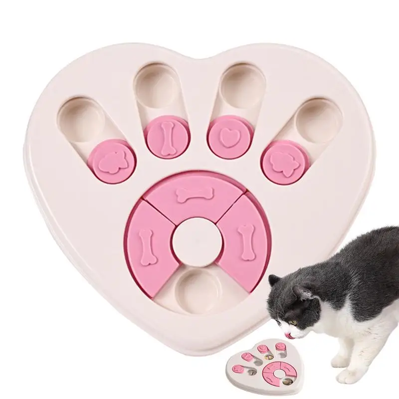 Slow Feeding Dog Bowl Interactive Heart Shape Anti Choking Puzzle Feeder Dog Feeding Bowls Maze  for Dogs Cats and Pet Products