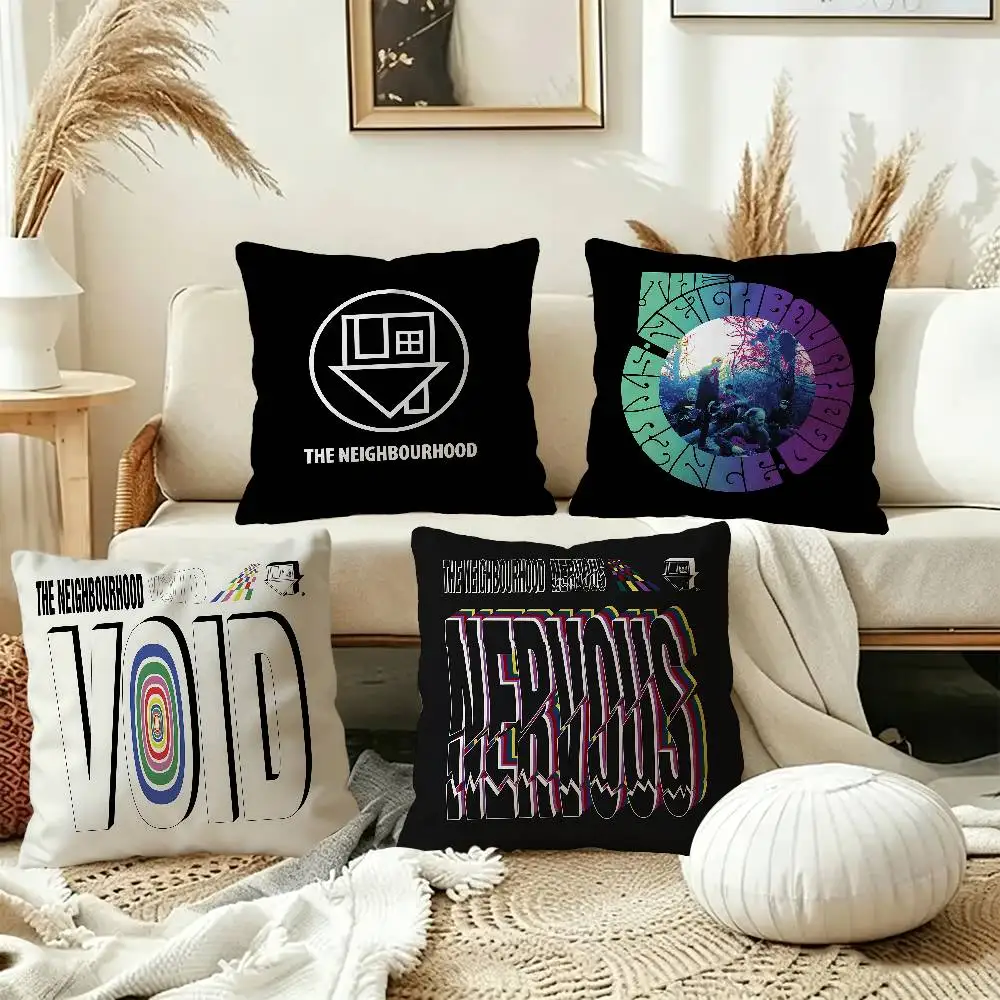 N-Neighbourhood I Love You Office Cushion Pillowcase Car Cushion Cover45X45CM Lumbar Pillowcase Sofa Pillowcover