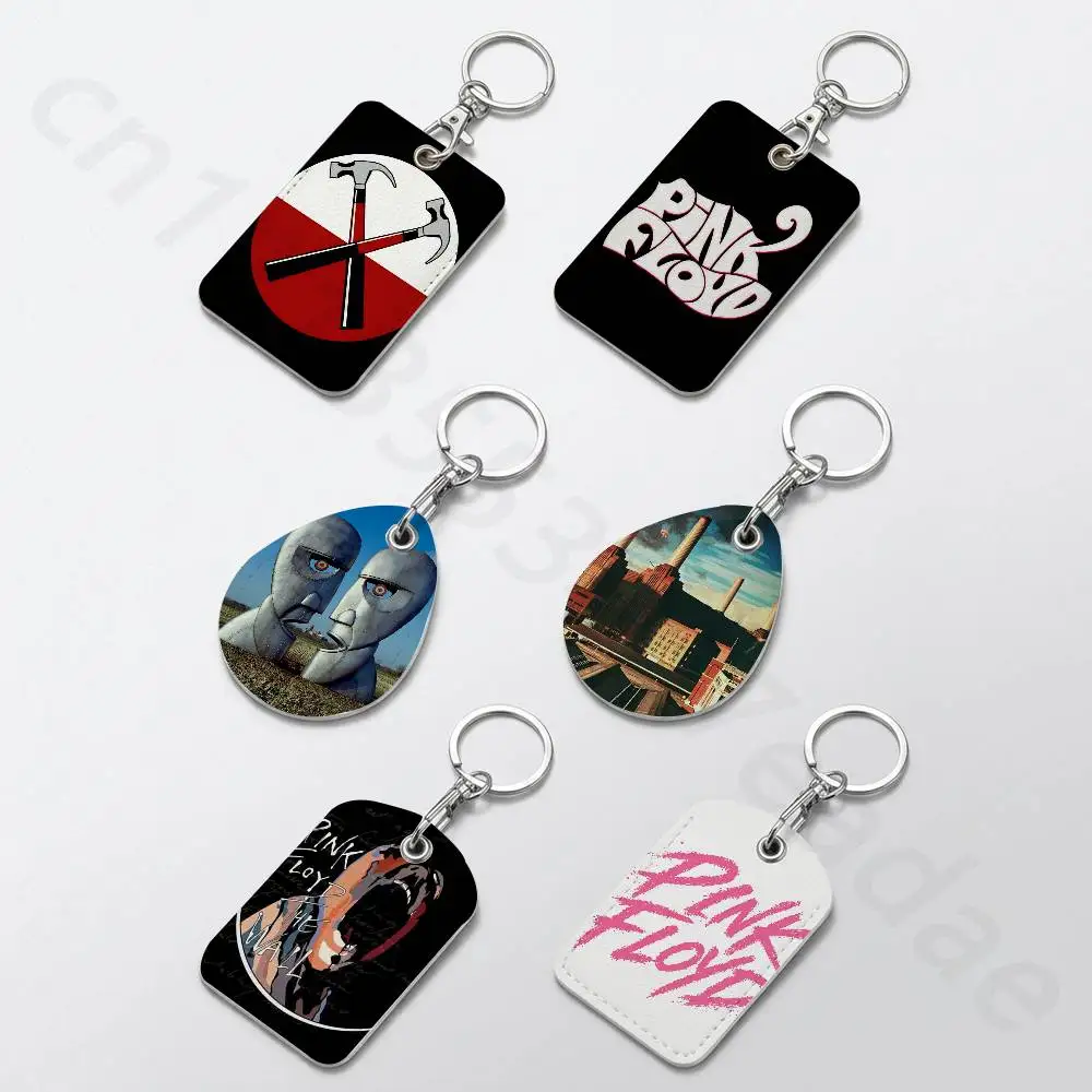 P-Pink-es F-Floyd-es Keychain Card Holder, Badge Credit Card Holder, Student ID Card Holder