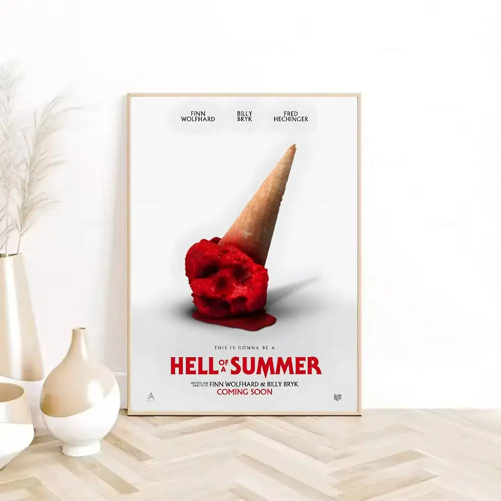 فيلم H-hell of a s-Summer ملصق فني ذاتي اللصق مقاوم للماء ورقة ملصق مقهى بار غرفة النوم جدار ديكور