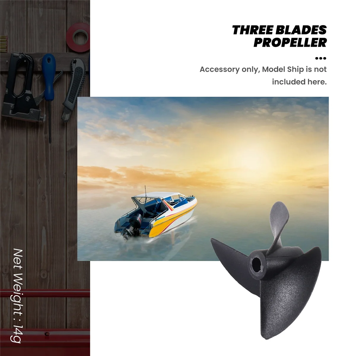 P40D47 Three Blades RC Boat Propeller Paddle for Brushless Motor