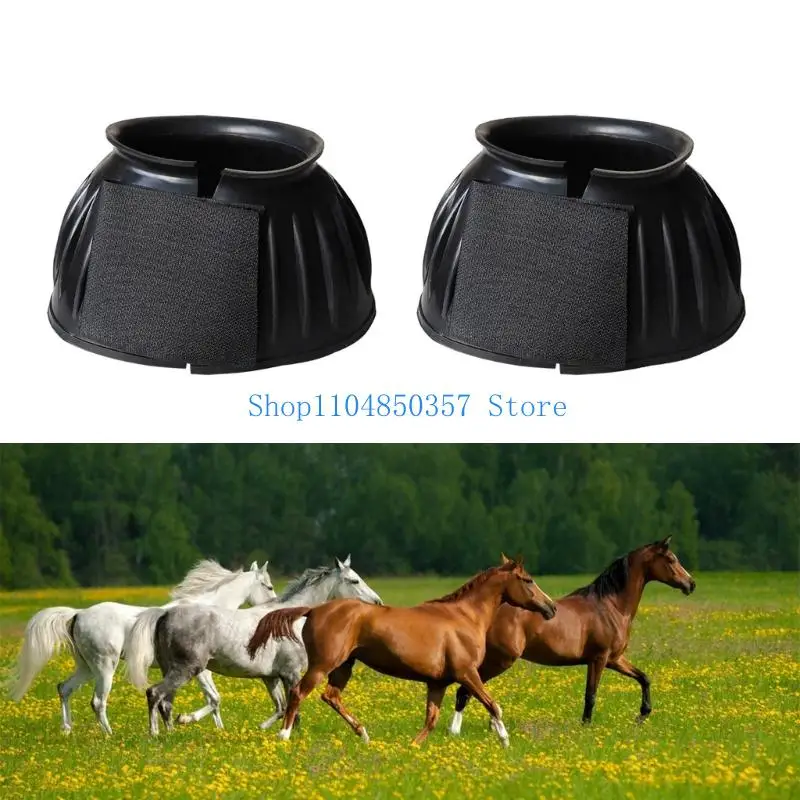 

652F Rubber Horse Wrist Guard Comfortable Professional Hoofs Protector Protective Cover Hoofs Guards For Training Equipment