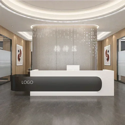 Simple Modern Stainless Steel Bar Hotel Reception Desk Beauty Salon Clothing Store Cashier