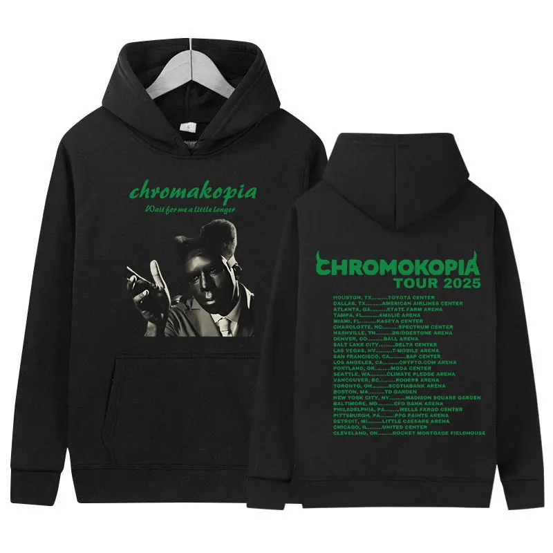 Rapper Tyler The Creator Chromakopia Tour 2025 Hoodie Unisex Hip Hop Retro Pullover Sweatshirt Gothic Clothing Oversized Hoodies