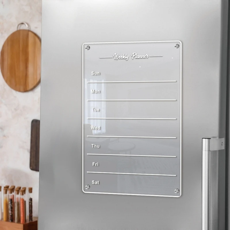 Clear Blank Memo Board Noteboard Meal Planner Menu Board Easy To Erase For French Fridge Door