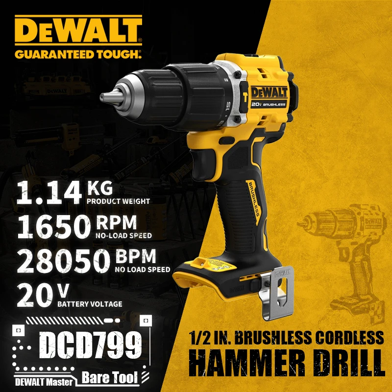Dewalt Drill Atomic 20V - DEWALT DCD799 ATOMIC 20V MAX* 1/2