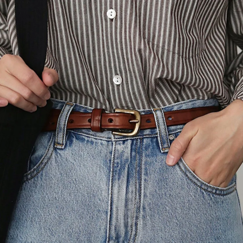 retro-handmade-18cm-narrow-top-layer-leather-belt-genuine-leather-decorative-waist-belt-copper-pin-buckle-unisex-trousers-belt