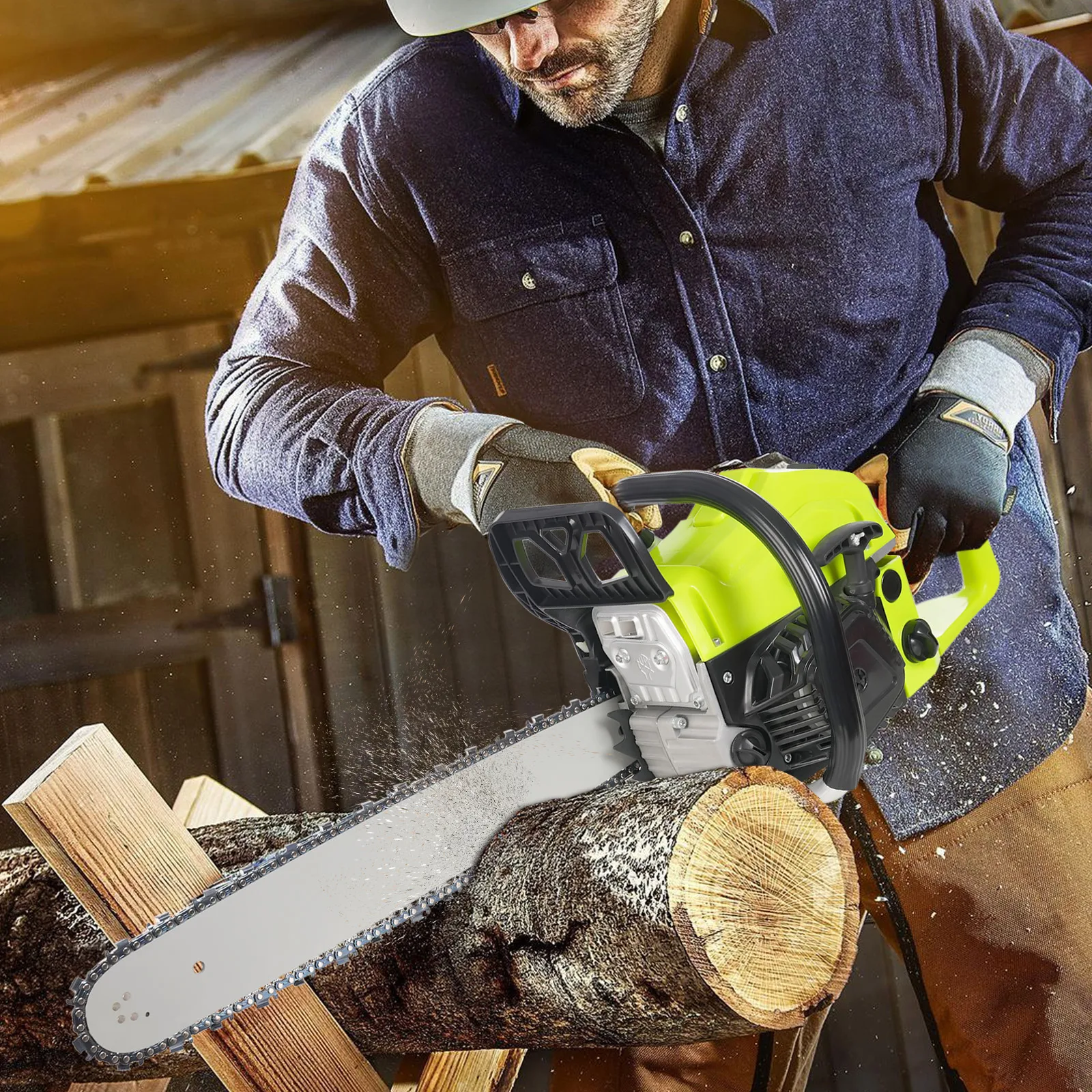 

2-stoke 2300W Handheld Petrol Chain Saw Gas Chainsaw 58cc Gasoline Chainsaw No-load Speed about 11000rpm