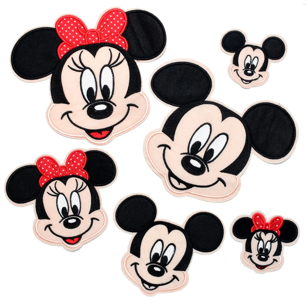 Cartoon Mickey Mouse naszywki Minnie DIY odzież żelazko na haftowane naszywki na ubrania dziecięce aplikacja dekoracyjna z tyłu