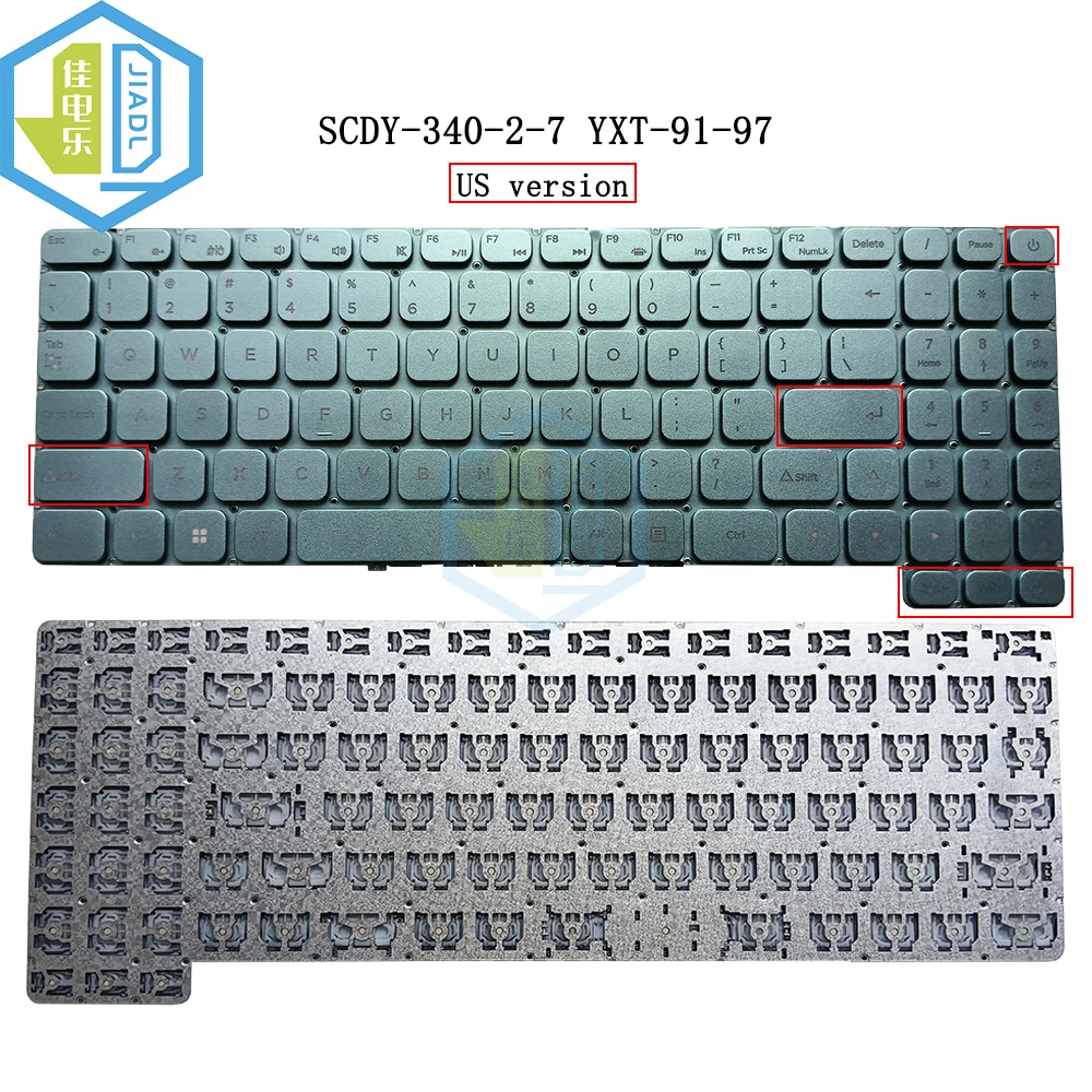 New US English laptop replacement keyboard for SCDY-340-2-7 YXT-91-97 with different colors