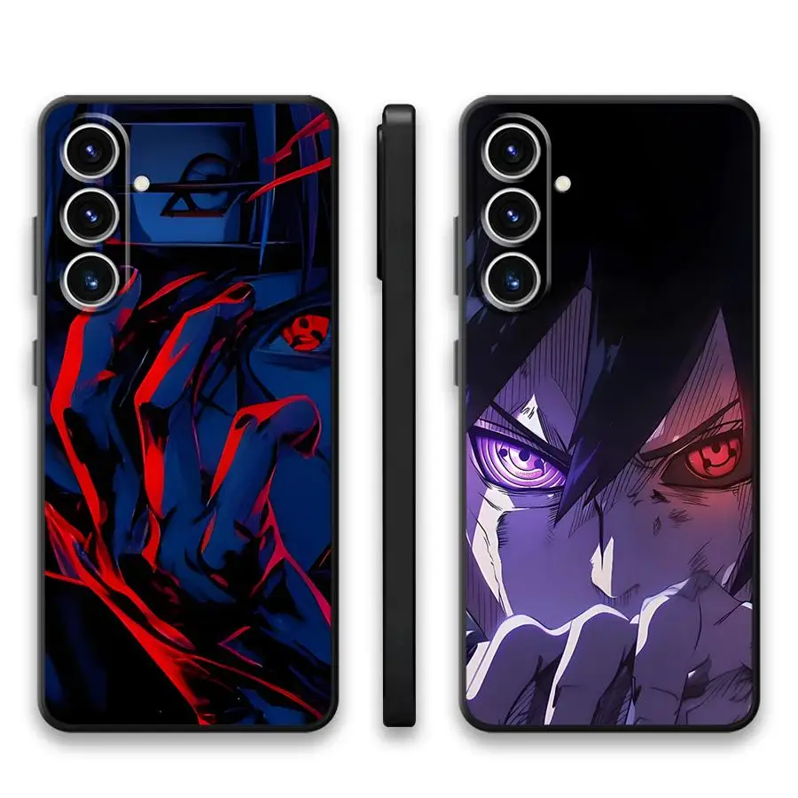 Uchiha Sasuke حافظة رائعة لهاتف سامسونج جالاكسي A24 A55 A35 A25 A71 A23 A53 A41 A22 A52 A32 A26 A72 A36 A51 A73 هاتف ناعم أسود #3