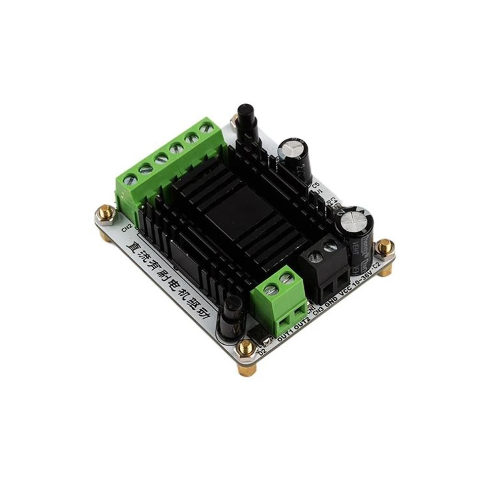 

DC Brush Motor Driver Dual Way H-bridge Motor Drive Module 10-36V Brush Motor Drive Board 2.5A Brush Motor Controller