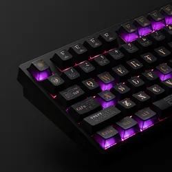 Black Magic Theme Keycap Set PC Custom Gothic Translucent Keyboard Cap Cherry Profile Gaming KeyCap for Mechanical Keyboard