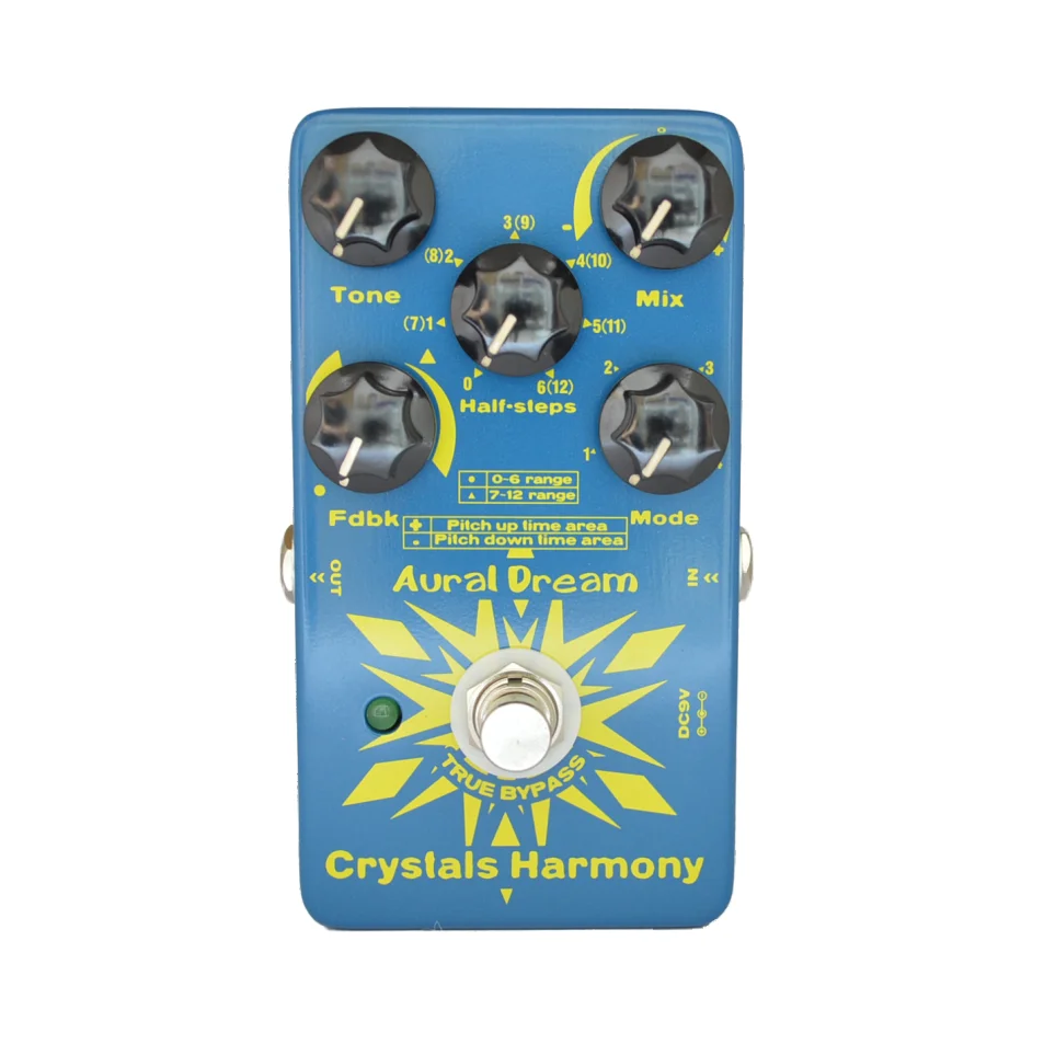 

Aural Dream Crystals Harmony Guitar Pedal Uses 4 Delay Harmony and Pitchshift 24 Simetones to Create 96 Cascaded Crystal Effects