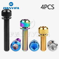 Wanyifa Ti Bolts M6x16 18 20 25 35mm Allen Hex with Washers Screw for Bicycle V brake Hub Fixed