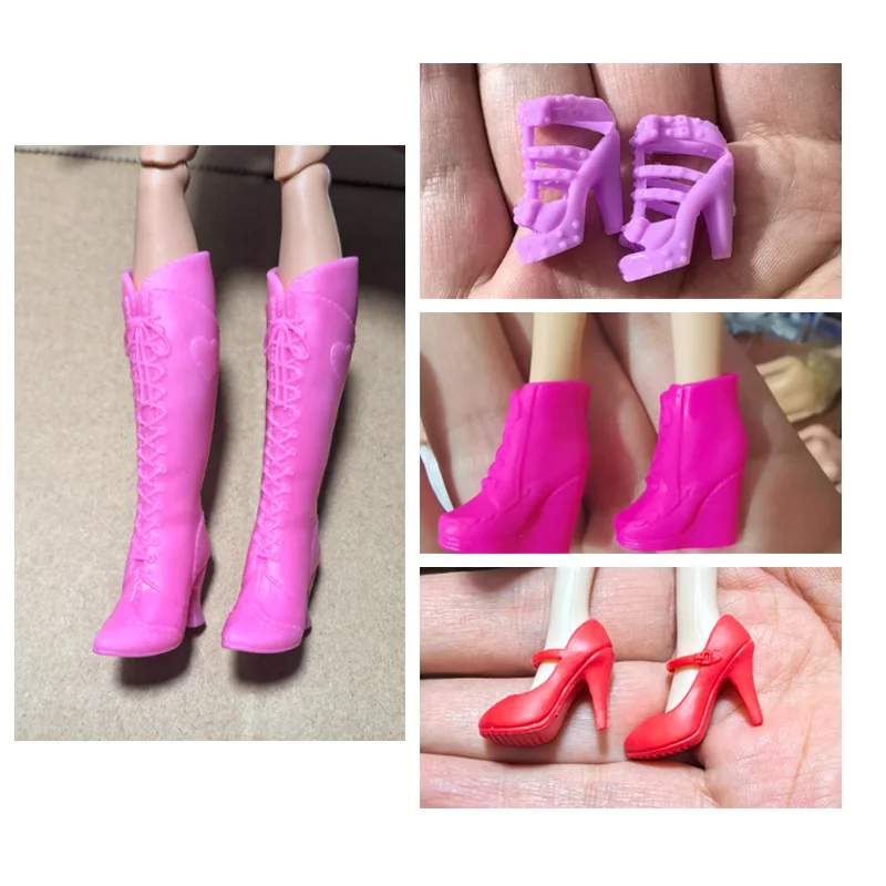 Hochwertige YJ669 klassische Schuhe, Plattfuß, High-Heels-Sandalen, lustig zur Auswahl für Ihre Widerhakenpuppen, Zubehör im Maßstab 1:6