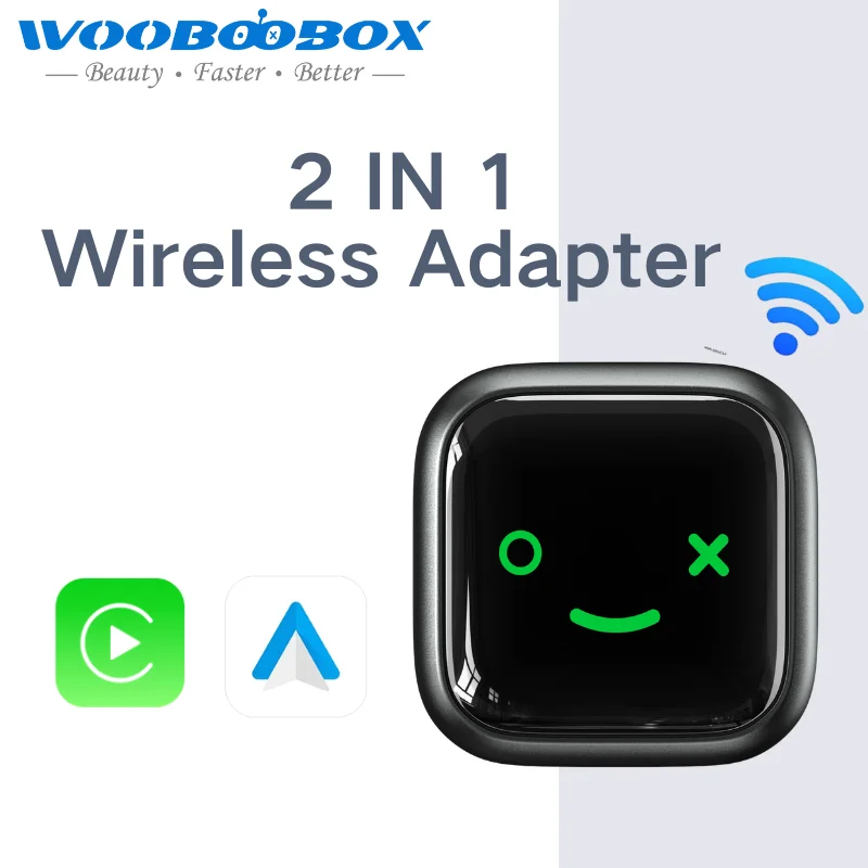 

WOOBOOBOX 2026 2IN1 Адаптер беспроводного CarPlay и Android Auto для VW, BENZ, FORD, Volvo, MG, Hyundai, Toyota, Honda...