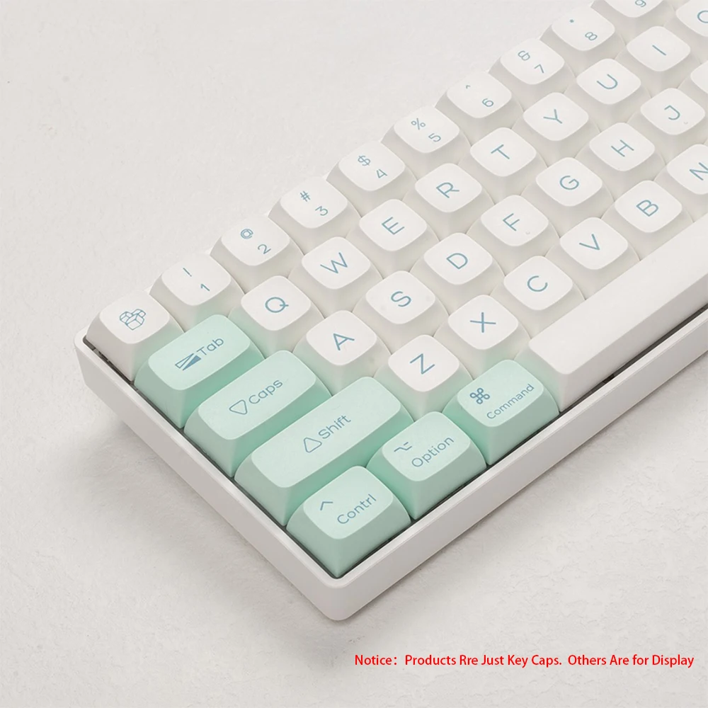 135 keys Ice Crystal Mint Keycaps Profile XDA PBT Dye-Sub Key Cap for Cherry MX Switch DIY Layout Ducky Mechanical Keyboard Cap