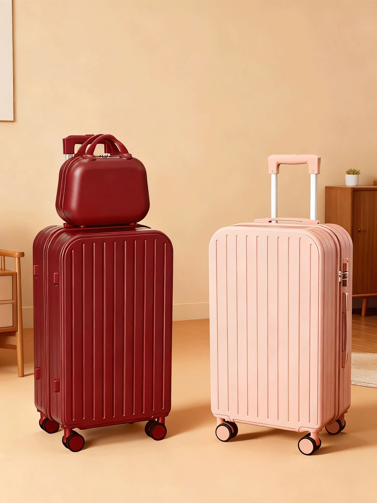 maleta-de-viaje-roja-para-boda-con-candado-de-combinacion-asa-telescopica-maleta-de-novio-moderna-y-elegante-material-abs-y-pc