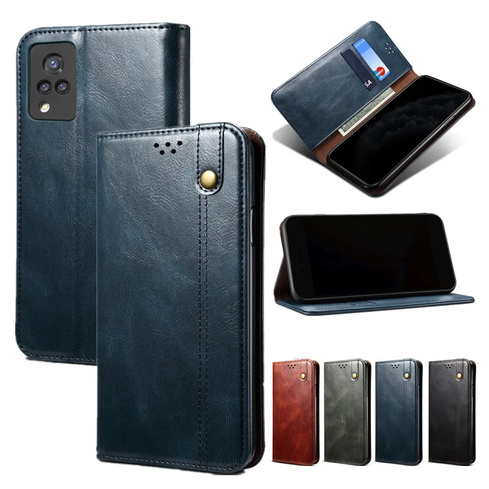 Classic Leather Case For Vivo V21e Y73 2021 V21 S9 Y51 Y20s V20 Se Y70 2020 S7 Y30 Flip Wallet Cover Magnetic Protection Fundas