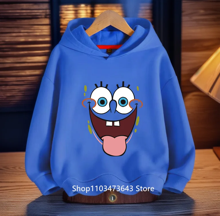 Autumn winter spongebob cartoon sports Hoodies sweater Patrick star sweater Children's clothes street jacket Anime Sweatshirt