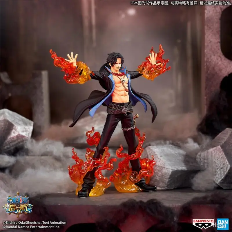 Bandai banprest original novo genuíno sem abrir uma peça dxf dracule mihawk portgas d ace macaco d luffy decoração presente