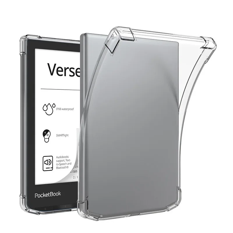 

Funda Case For PocketBook Verse Lite Pro Color PB619 PB634K3 PB634 PB629 6" eBook Clear TPU Back Cover with 4 Shockproof Airbags