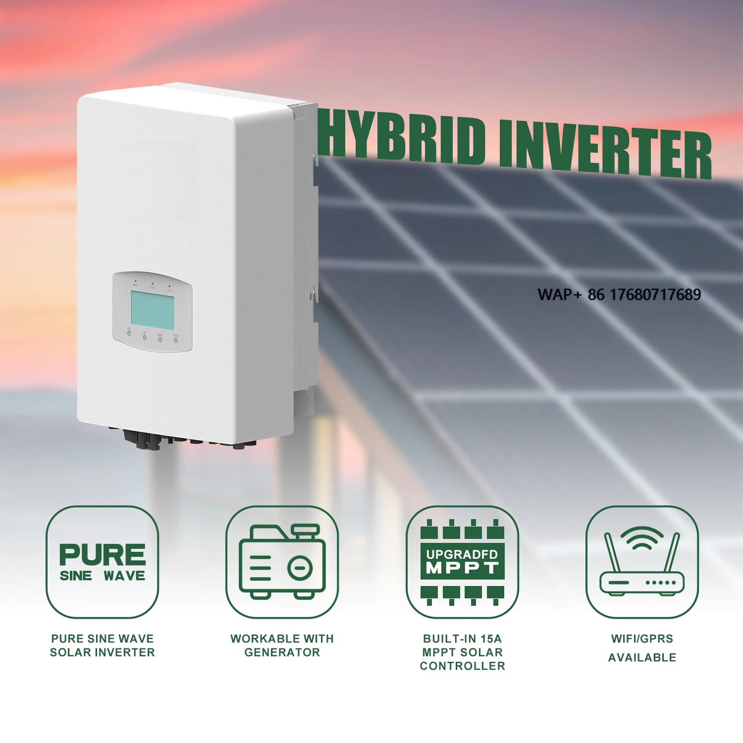 

Zsen ASMG-3.6kw 97.5% Efficiency High-performance Single-phase Hybrid Grid Connected Inverters 580V Solar Inverter
