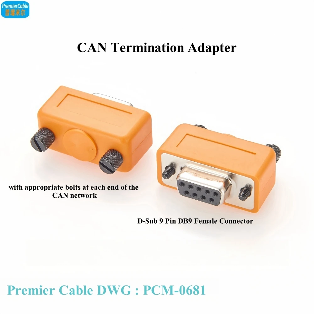 CAN Termination Adapter 120Ohm CAN Terminator D-Sub DB9 9Pin Female CAN BUS Terminal Resistance CAN Terminal Resistor