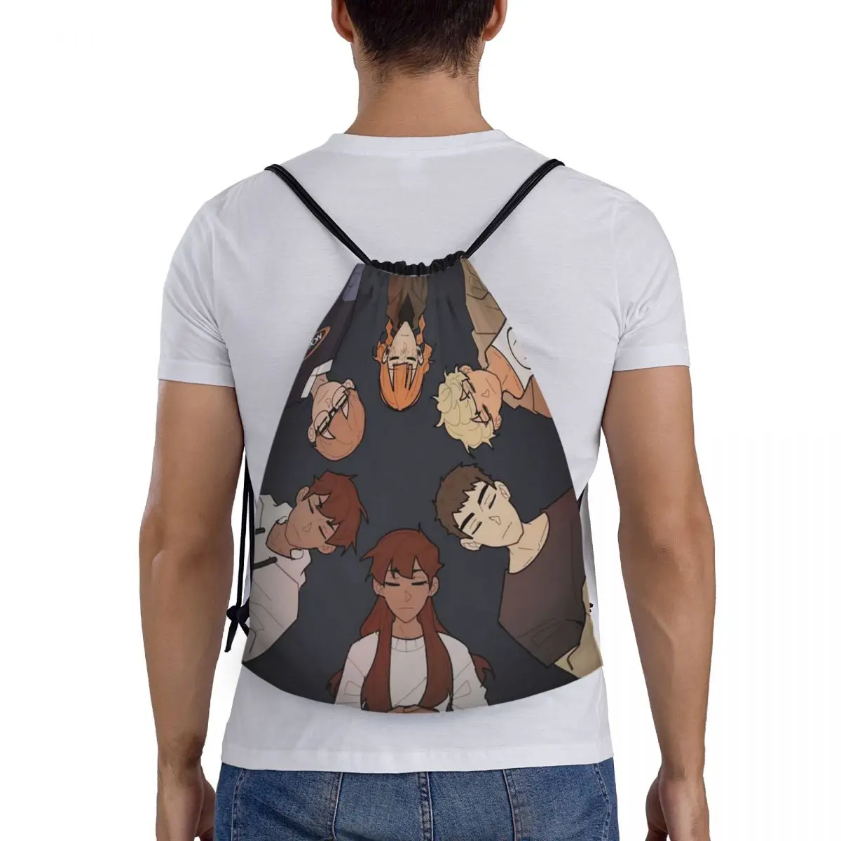 

School Bus Graveyard Backpacks Portable Drawstring Bags Shoes Bag Book Bags for Man Woman School