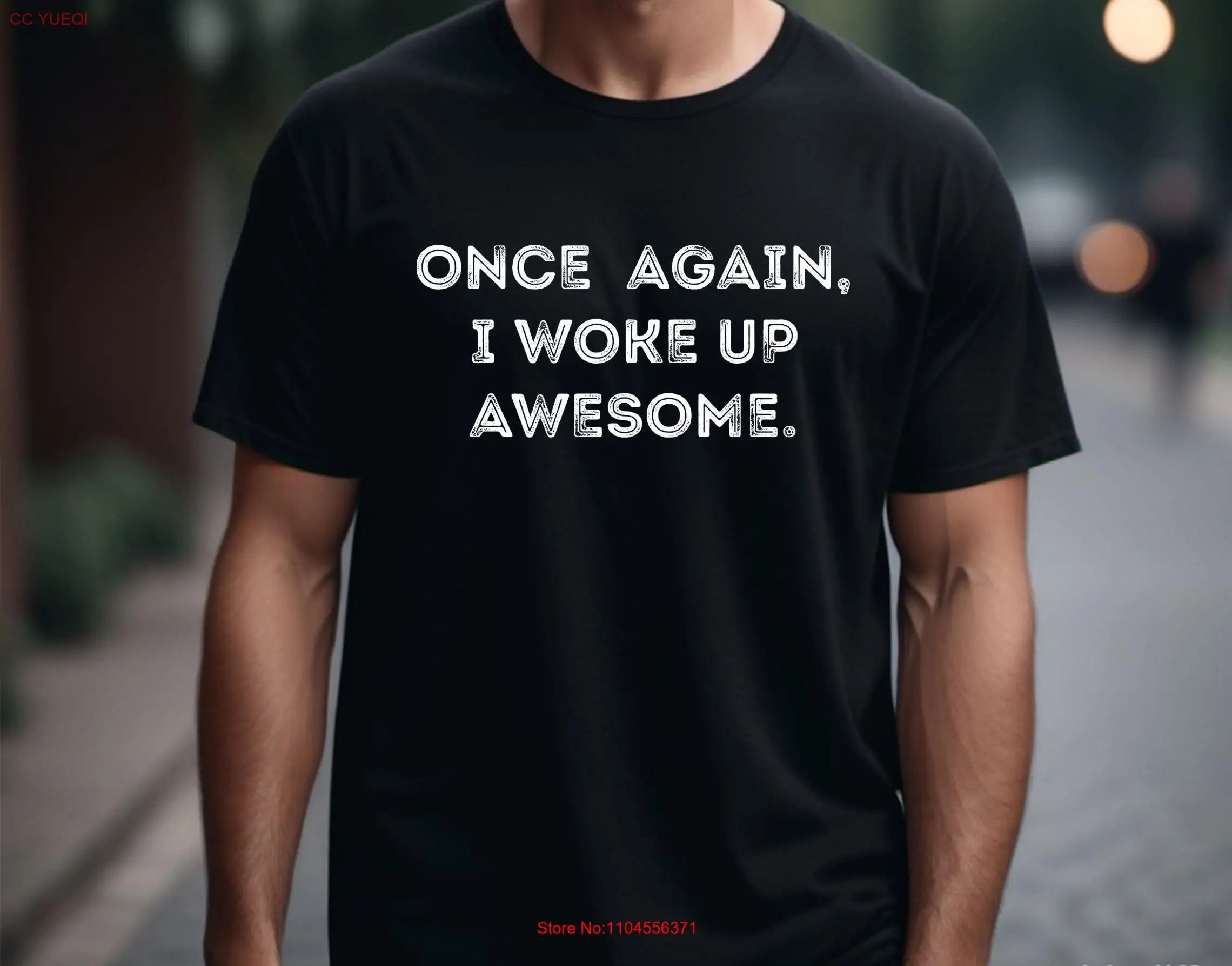 

Once Again I Woke Up Awesome T Shirt Funny Meme Fathers day Sarcastic humor for men Cool mens comfort colors