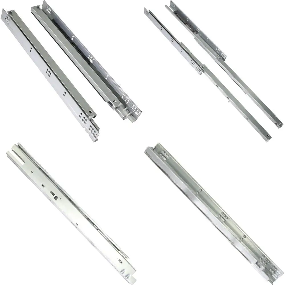 

Бесшумные направляющие для ящиков полного выдвижения, 3 пары для ящиков толщиной 16 мм, длина 457 мм, скольжения с мягким закрыванием