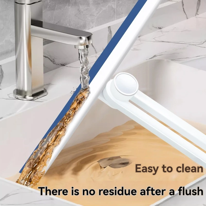 Foldable Shower Squeegee Glass Clean Scraper Washing Wiper Hanger Floor Window Cleaning Household Water Wall Hanging Mirror view 4