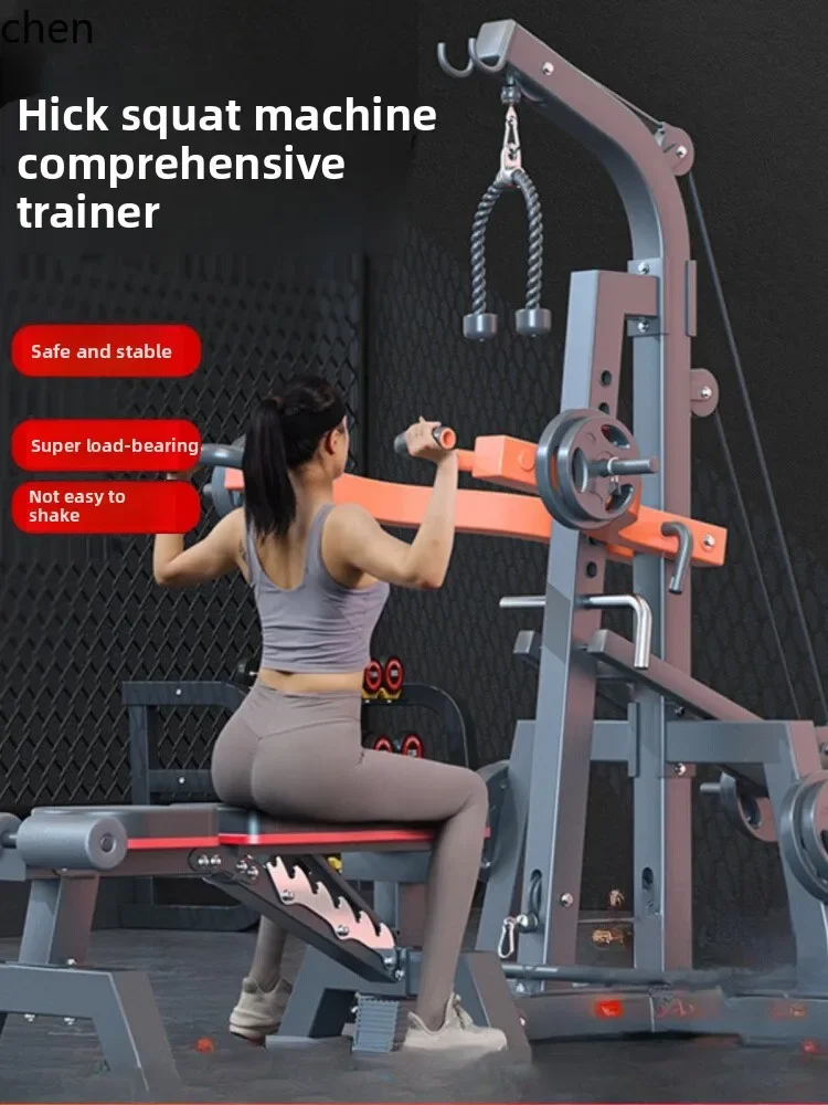Hack Squat Machine Equipamento de fitness multifuncional Equipamento de prensa de banco de treinamento abrangente
